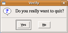Verify-Fenster