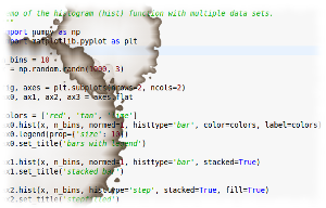 Program code with coffee stain